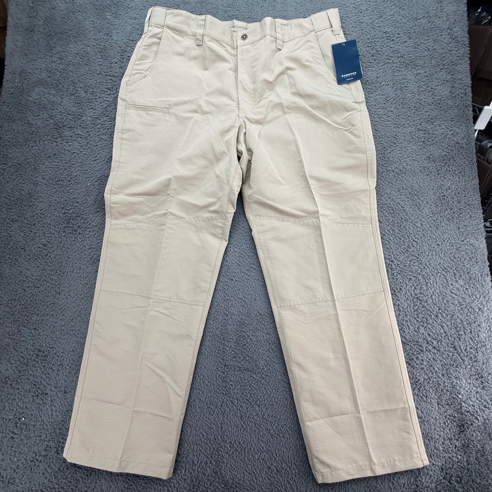 Propper Mens EdgeTec Tactical Pants Khaki 42x32 Soil Resistant Slider Waistband
